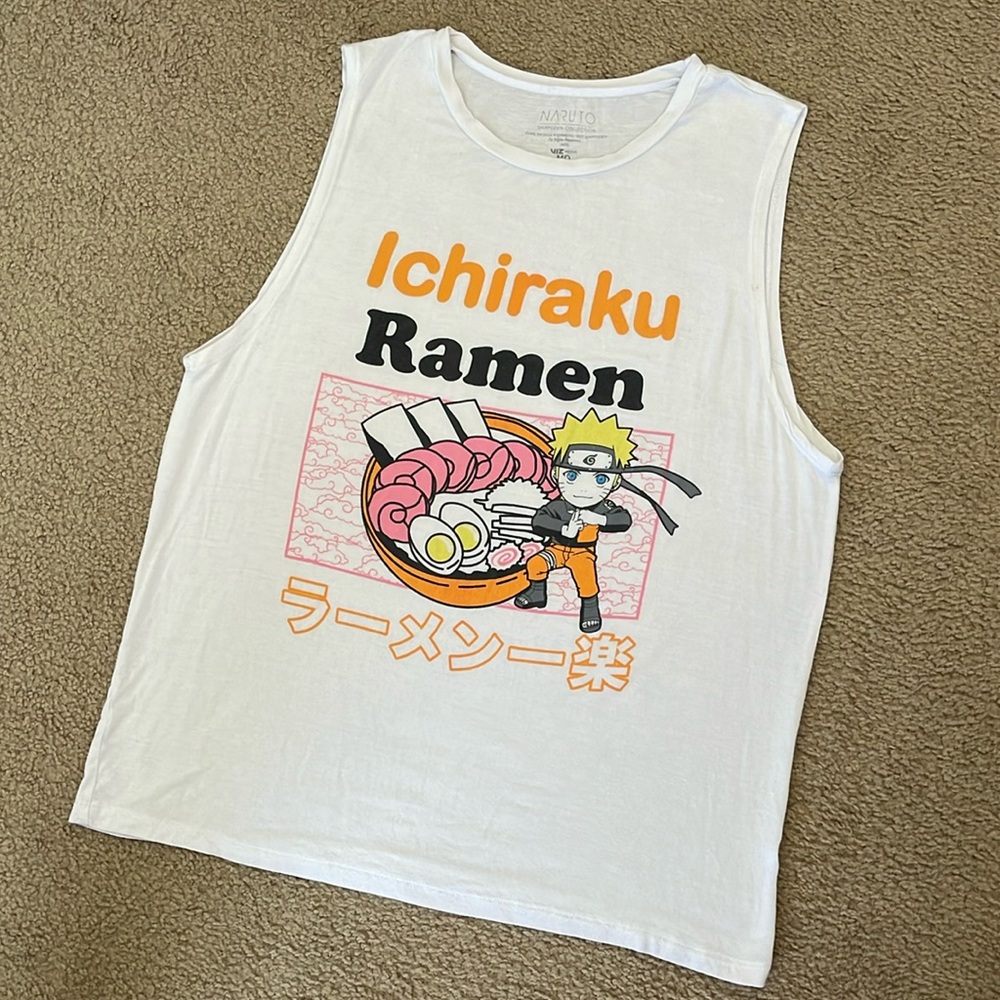 Naruto Shippuden Ichiraku Ramen Muscle Tank Top | Size Medium